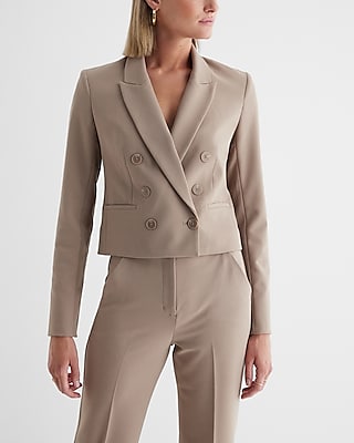 Editor Double Breasted Cropped Blazer Express
