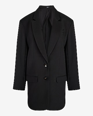 Twill Oversized Boyfriend Blazer
