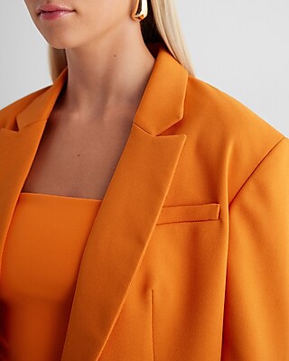 Twill Oversized Boyfriend Blazer