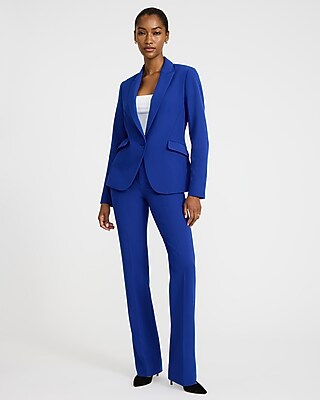 Editor Studio Stretch Twill Fitted One Button Blazer
