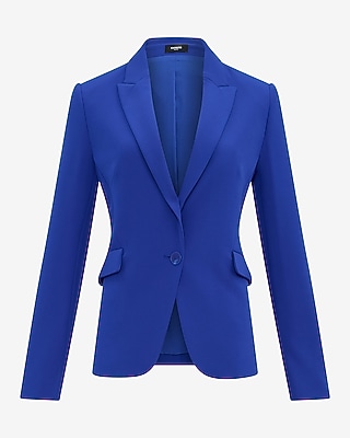 Editor Studio Stretch Twill Fitted One Button Blazer