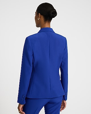 Editor Studio Stretch Twill Fitted One Button Blazer