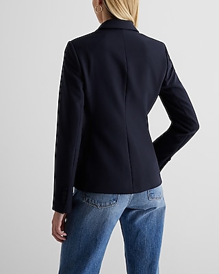 Editor Studio Stretch Twill Fitted One Button Blazer