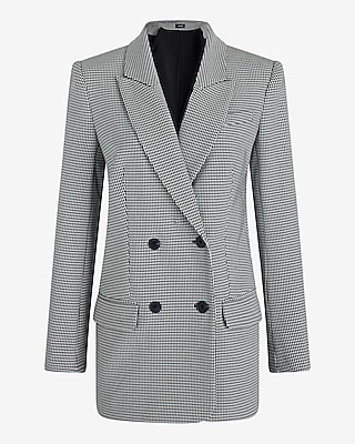 HOUNDSTOOTH BLAZER 7807082:B&W PRINT:XS