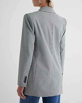 HOUNDSTOOTH BLAZER 7807082:B&W PRINT:XS