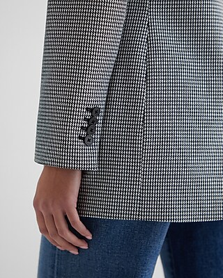 HOUNDSTOOTH BLAZER 7807082:B&W PRINT:XS