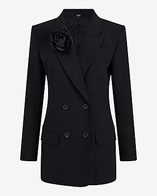 Double Breasted Corsage Blazer