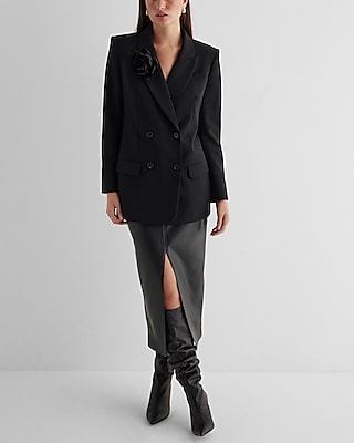 Double Breasted Corsage Blazer