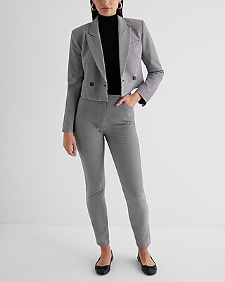 Womens Blazers Casual Open Front Plaid Double Breasted Lapel Coat | Desertcart