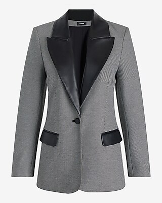EX PUPPYTOOTH POP LAPEL JACKET 7807097:B&W PRINT:L