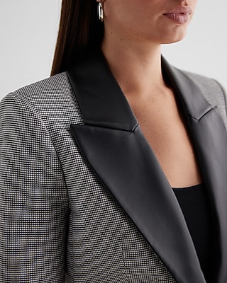 EX PUPPYTOOTH POP LAPEL JACKET 7807097:B&W PRINT:L