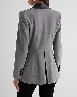 EX PUPPYTOOTH POP LAPEL JACKET 7807097:B&W PRINT:L