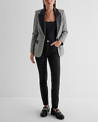 EX PUPPYTOOTH POP LAPEL JACKET 7807097:B&W PRINT:L