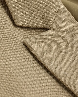 Linen-Blend Oversized Boyfriend Blazer
