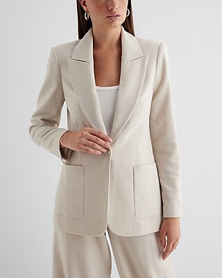 Editor One Button Boyfriend Blazer