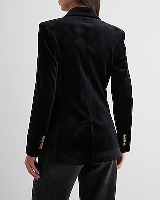 Velvet One Button Blazer