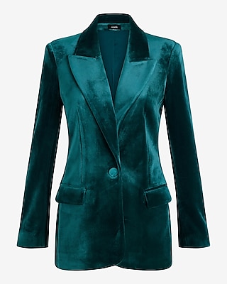 Velvet One Button Blazer
