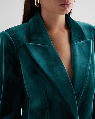 Velvet One Button Blazer