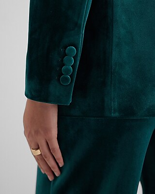 Velvet One Button Blazer