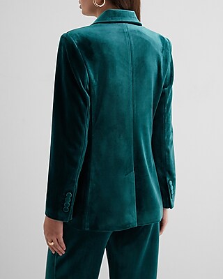 Velvet One Button Blazer