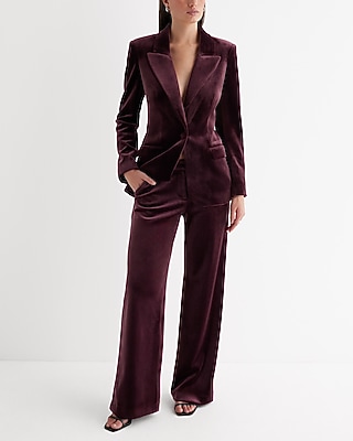 Velvet One Button Blazer