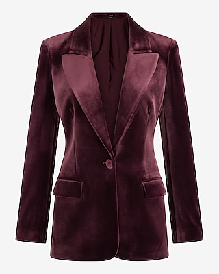 Velvet One Button Blazer