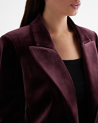 Velvet One Button Blazer