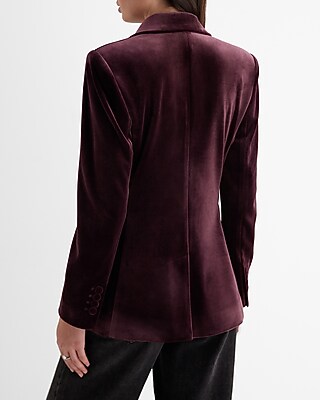 Velvet One Button Blazer