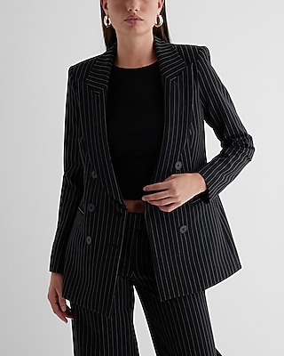 Double-Breasted Pinstripe Blazer - Women - Ready-to-Wear