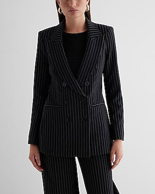 Double Breasted Pinstripe Blazer - image 2