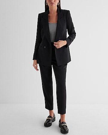 BLACK SUIT for Women/ Double Breasted Suit/womens Suit/women Pant