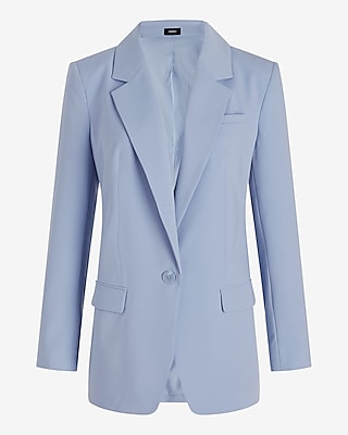 One Button Cinched Boyfriend Blazer