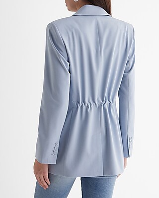 One Button Cinched Boyfriend Blazer