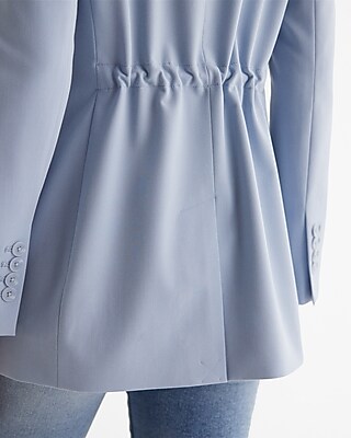 One Button Cinched Boyfriend Blazer