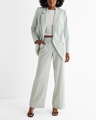 Double Breasted Cinched Boyfriend Blazer