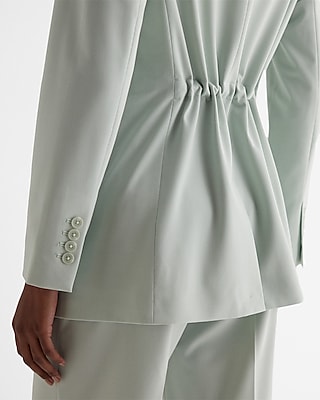 Double Breasted Cinched Boyfriend Blazer