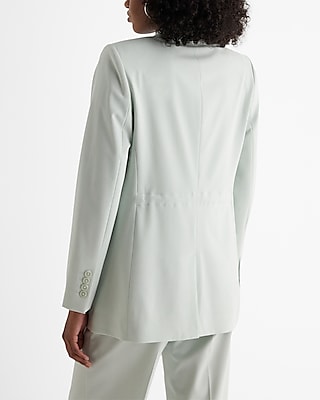 Double Breasted Cinched Boyfriend Blazer