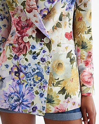 Floral Double Breasted Blazer | Express