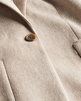 Textured One Button Blazer - image 4