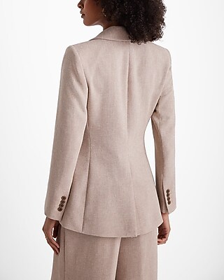 Textured One Button Blazer - image 2