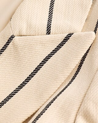 Striped One Button Blazer