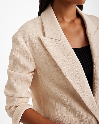 Oversized Textured Boyfriend Blazer