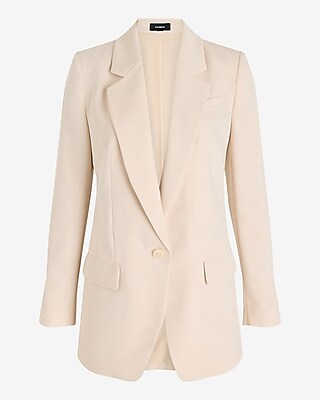 One Button Cinched Boyfriend Blazer
