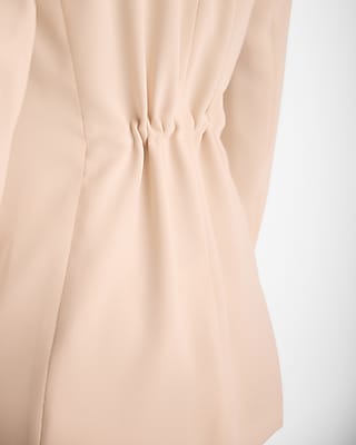 One Button Cinched Boyfriend Blazer