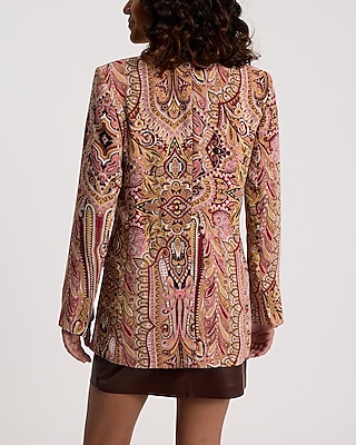 Paisley One Button Boyfriend Blazer