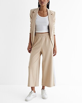Knit One Button Cinched Boyfriend Blazer