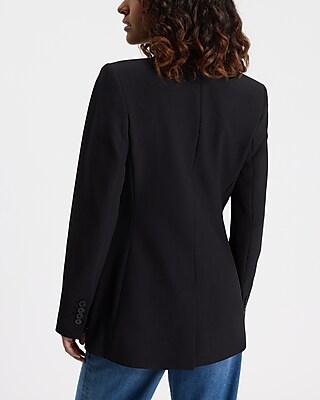 Chain Trim Long Slim Blazer