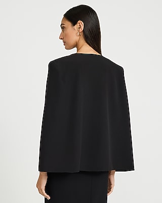 Collarless Cape Blazer