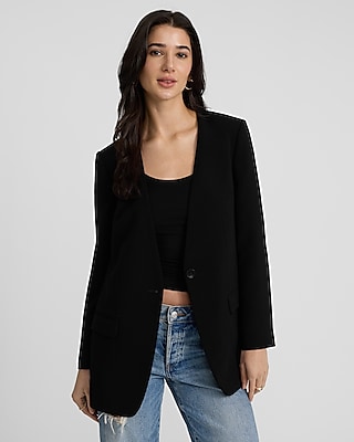 Collarless Relaxed Blazer
