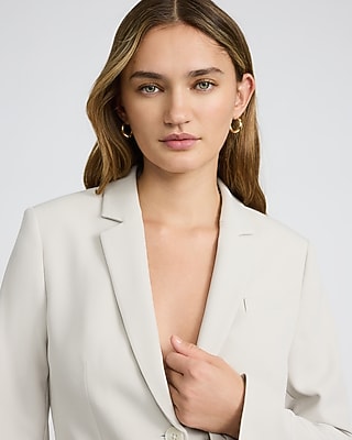 Editor Studio Stretch Twill Fitted Two Button Blazer